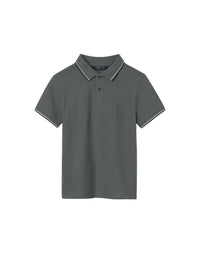 Polo m/curta print Eucalipto (Verde Escuro)  para Menino - Mayoral
