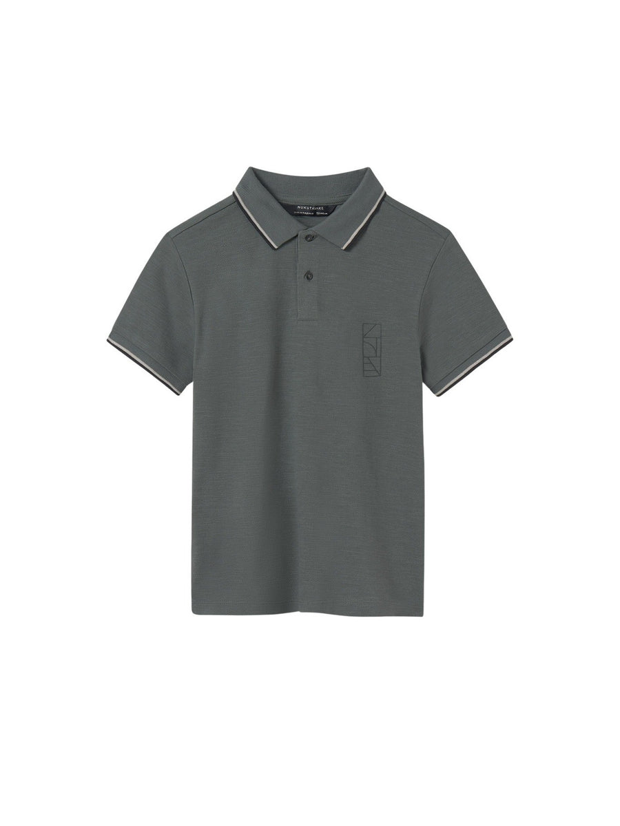Polo m/curta print Eucalipto (Verde Escuro)  para Menino - Mayoral