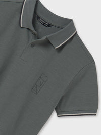 Polo m/curta print Eucalipto (Verde Escuro)  para Menino - Mayoral