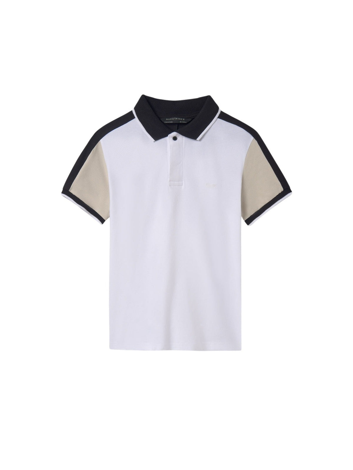 Polo m/curta combinado Bco-Quartz (Bege)  para Menino - Mayoral
