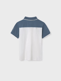 Polo m/curta combinado Nata-pérol (Creme / Pérola)  para Menino - Mayoral