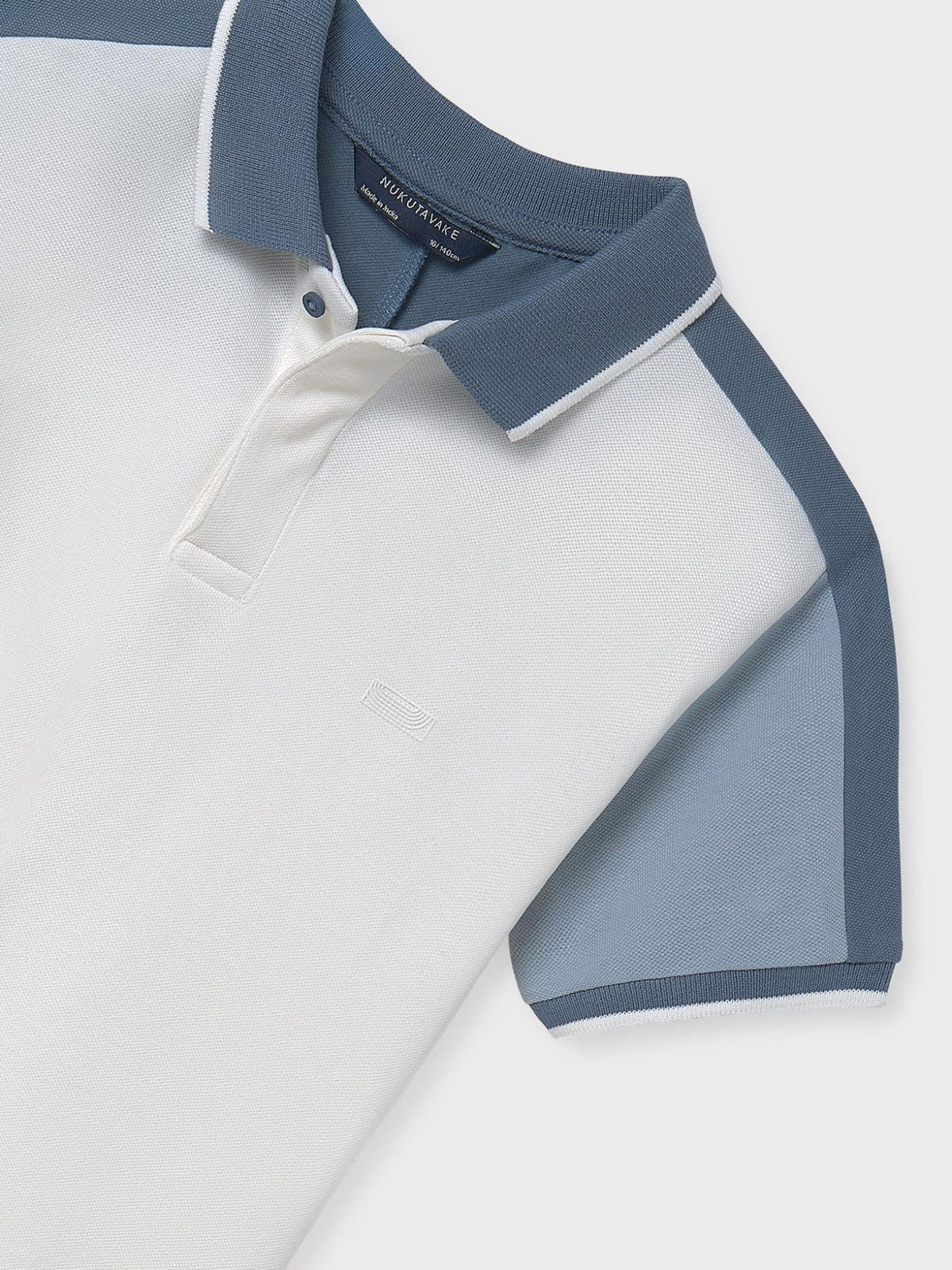 Polo m/curta combinado Nata-pérol (Creme / Pérola)  para Menino - Mayoral