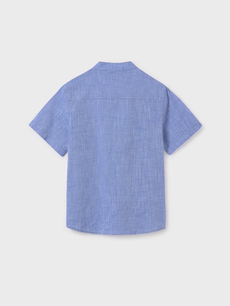 Camisa m/curta gola mao Azur (Azul)  para Menino - Mayoral