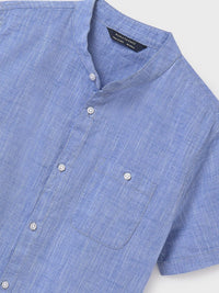 Camisa m/curta gola mao Azur (Azul)  para Menino - Mayoral