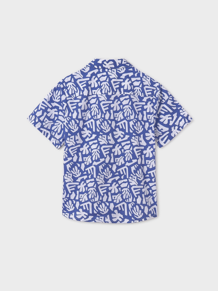 Camisa m/curta estampada Azur (Azul)  para Menino - Mayoral