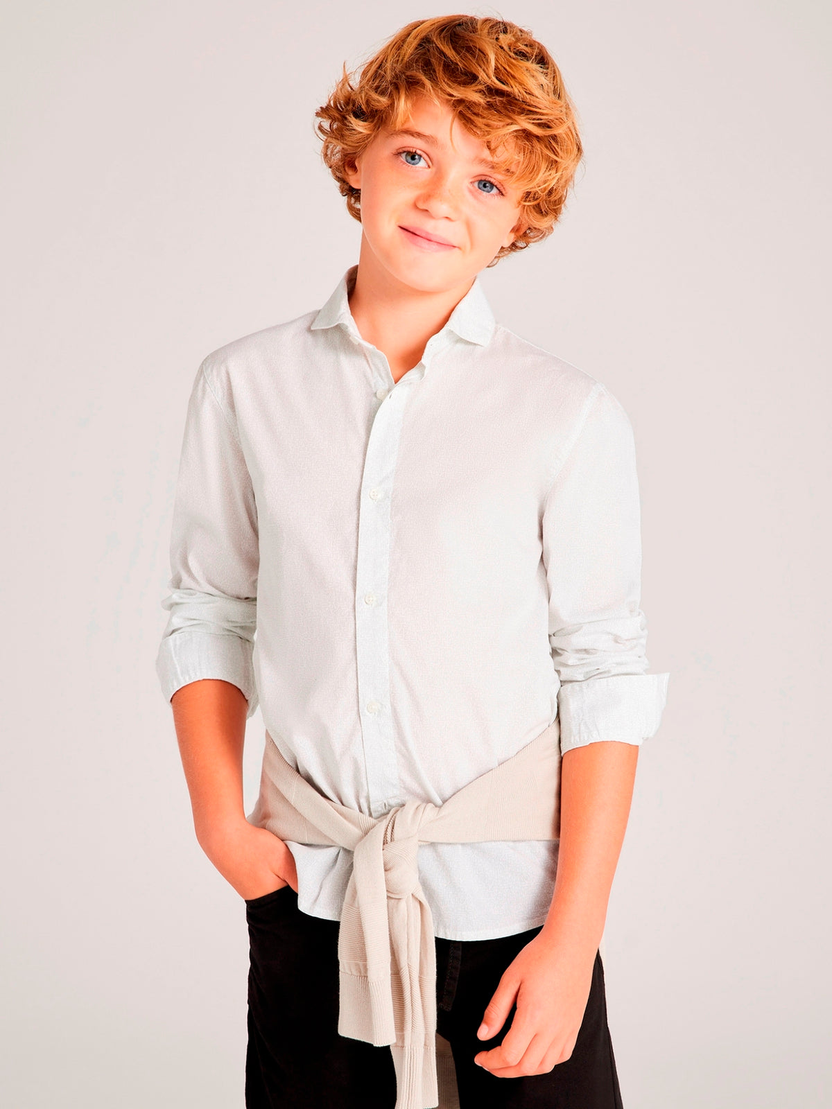 Camisa m/comp. vestir Branco (Branco)  para Menino - Mayoral