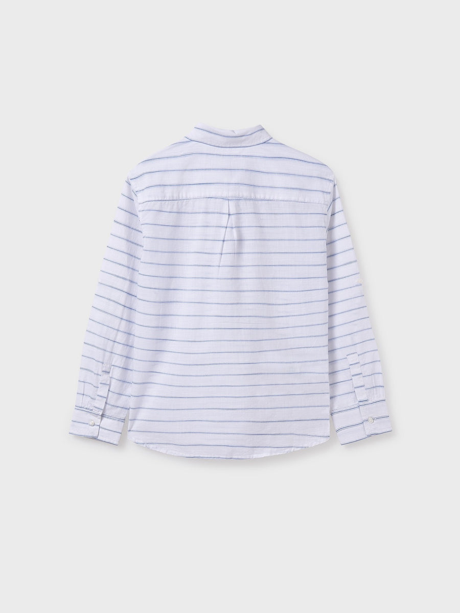 Camisa m/comp. Bco-azur (Azul)  para Menino - Mayoral