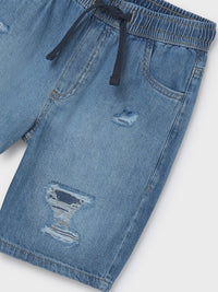 Bermuda denim rotos Base (Ganga c/ Lavagem)  para Menino - Mayoral