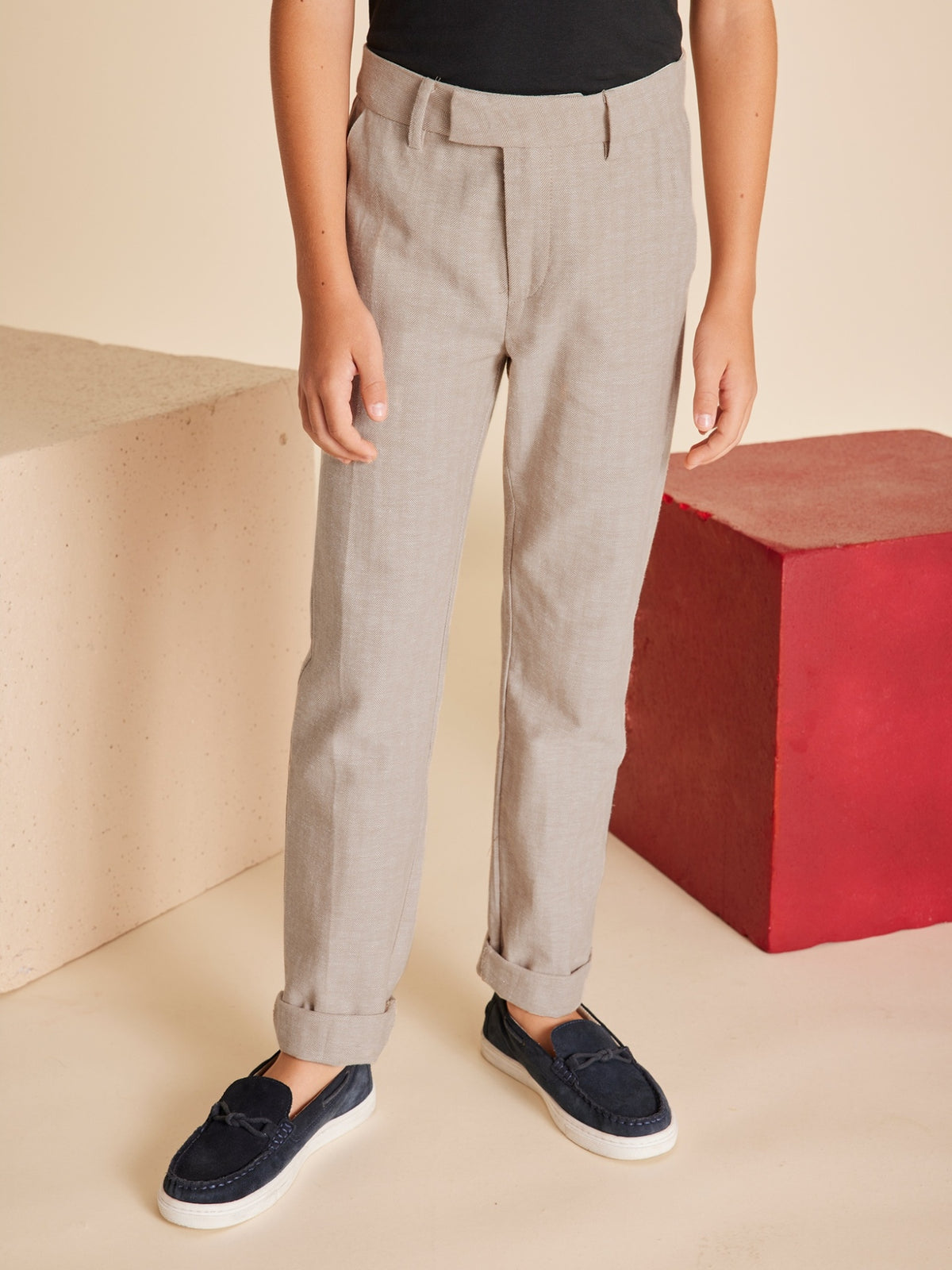 Calça natural suiting Camel (Castanho Claro)  para Menino - Mayoral