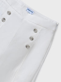 Calça botões Crú (Creme / Pérola)  para Menina - Mayoral