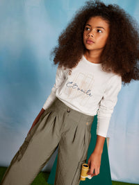 Calça fluida Musgo (Azeitona)  para Menina - Mayoral