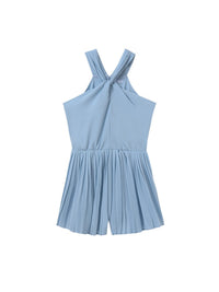 Macacão calção crepe plissado Lago (Verde Água)  para Menina - Mayoral