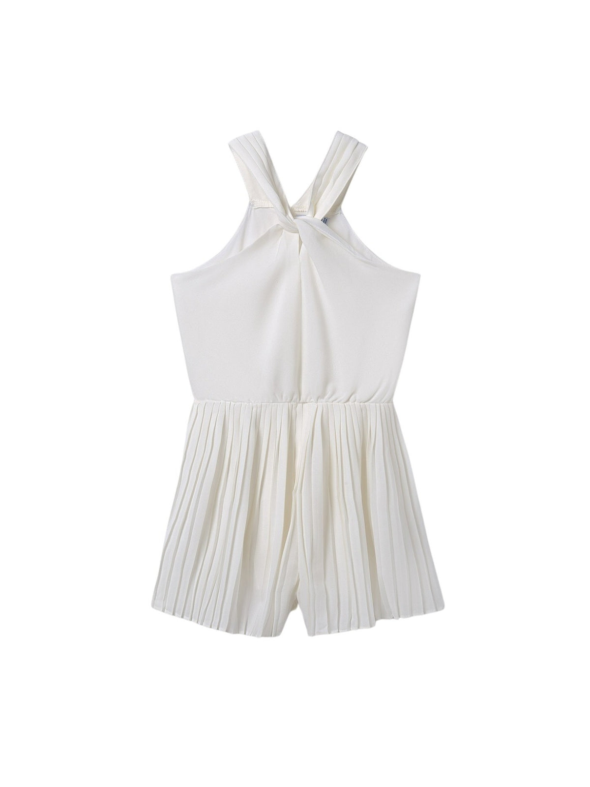 Macacão calção crepe plissado Crú (Creme / Pérola)  para Menina - Mayoral