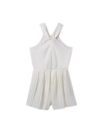 Macacão calção crepe plissado Crú (Creme / Pérola)  para Menina - Mayoral