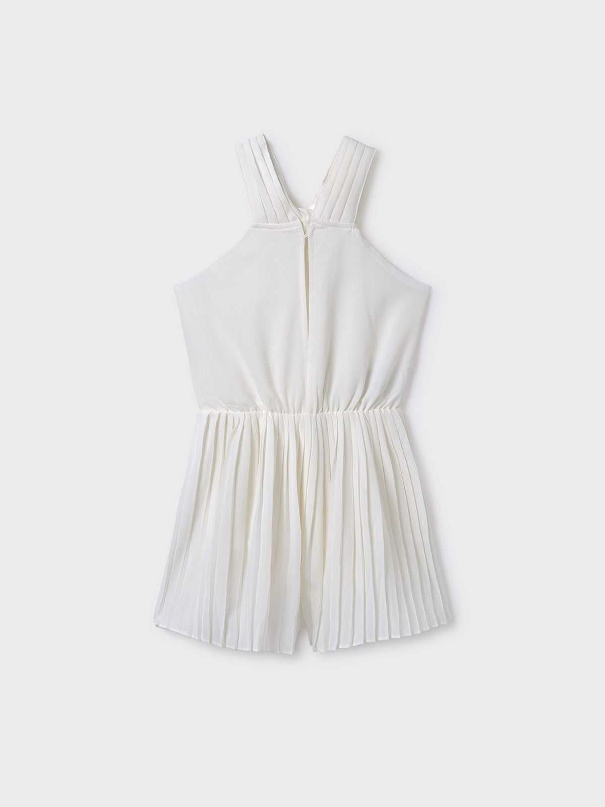 Macacão calção crepe plissado Crú (Creme / Pérola)  para Menina - Mayoral