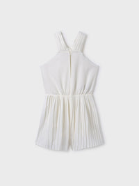 Macacão calção crepe plissado Crú (Creme / Pérola)  para Menina - Mayoral