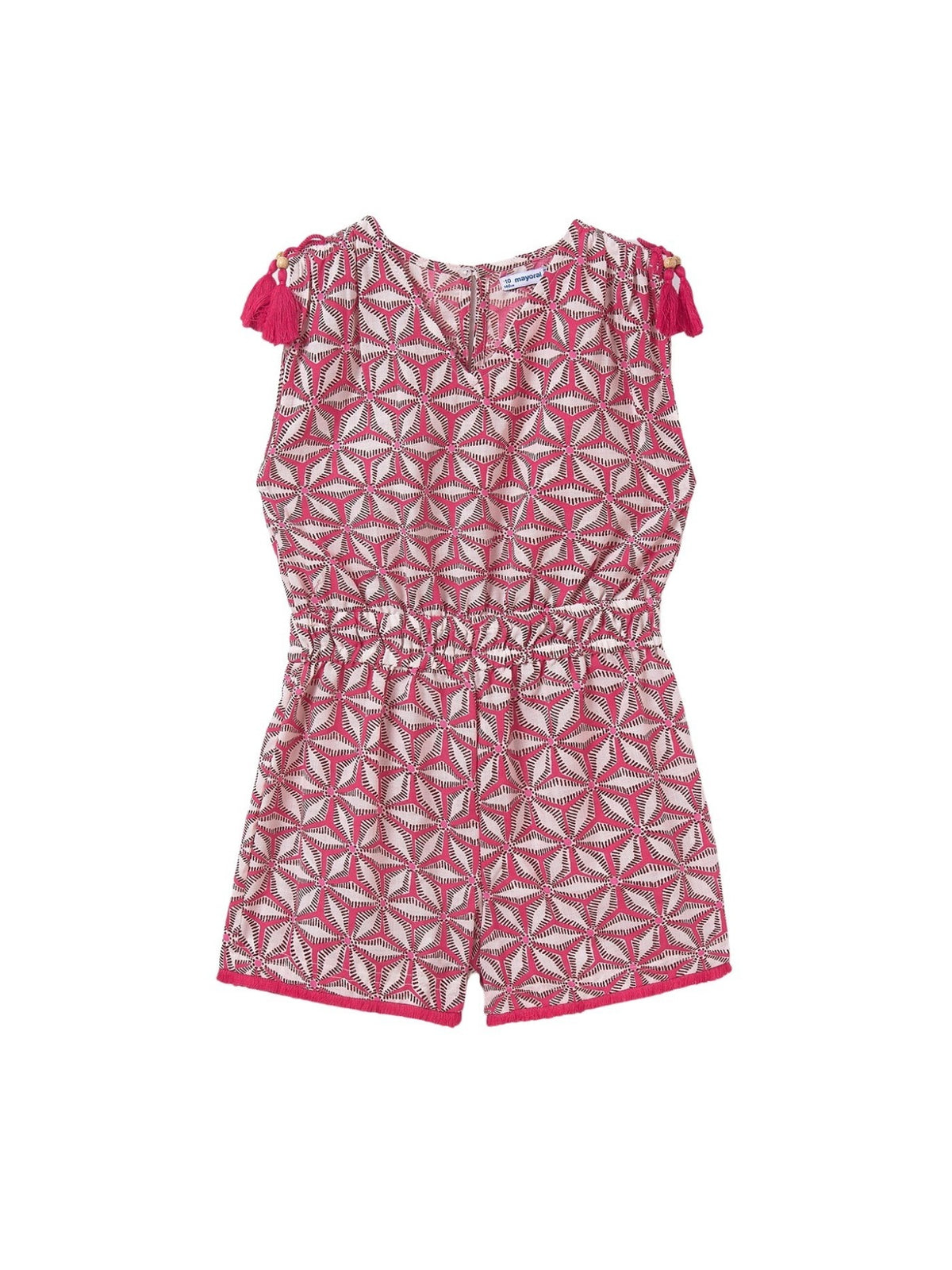 Macacão curto estampado Verm-alarj (Rosa Velho)  para Menina - Mayoral