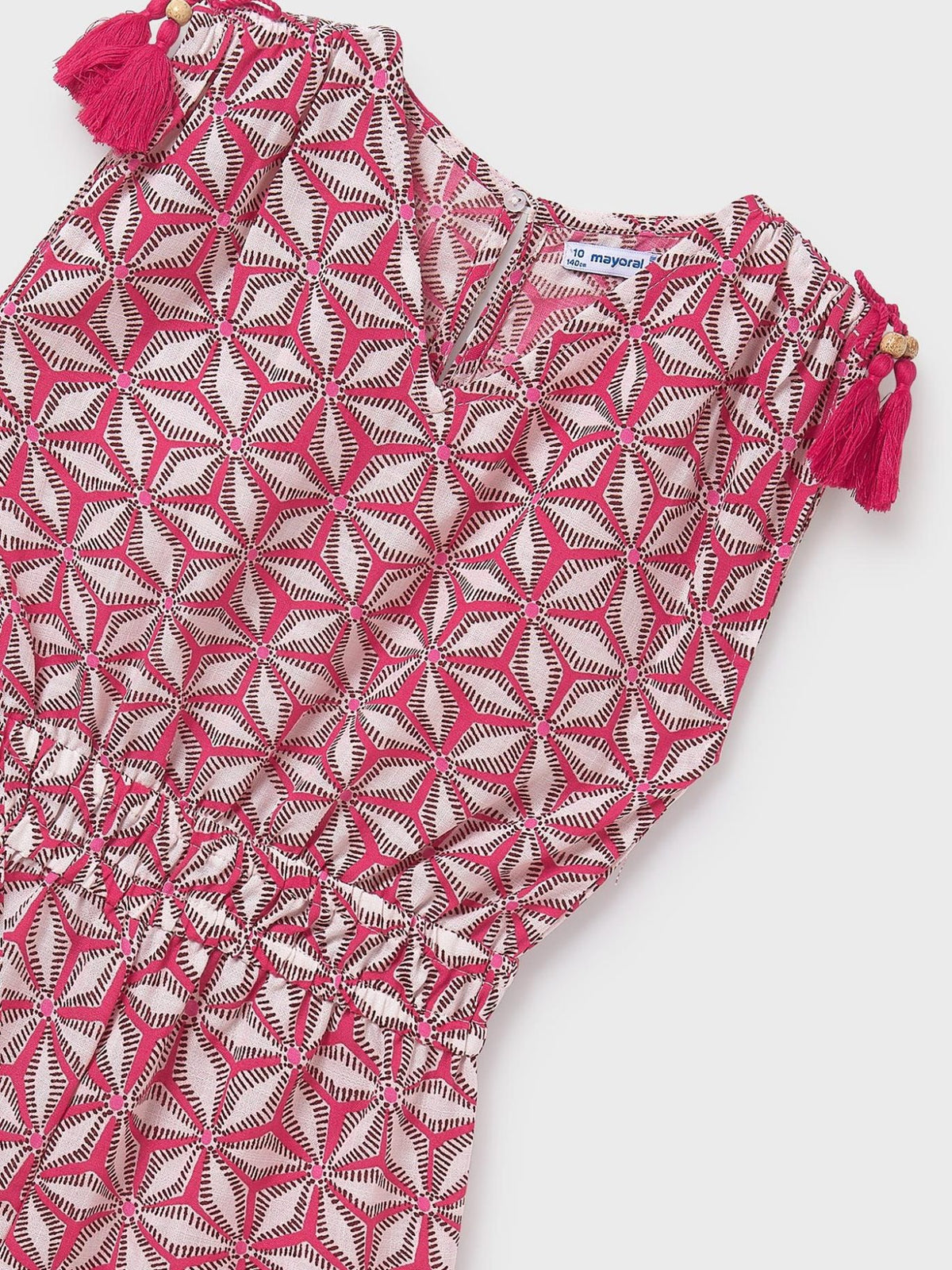 Macacão curto estampado Verm-alarj (Rosa Velho)  para Menina - Mayoral