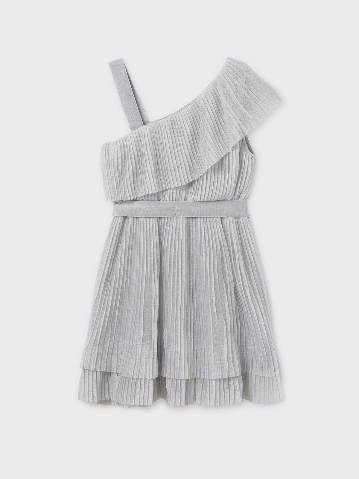 Vestido plissado Prata (Cinza Claro)  para Menina - Mayoral