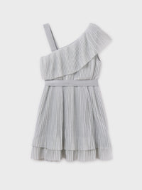 Vestido plissado Prata (Cinza Claro)  para Menina - Mayoral