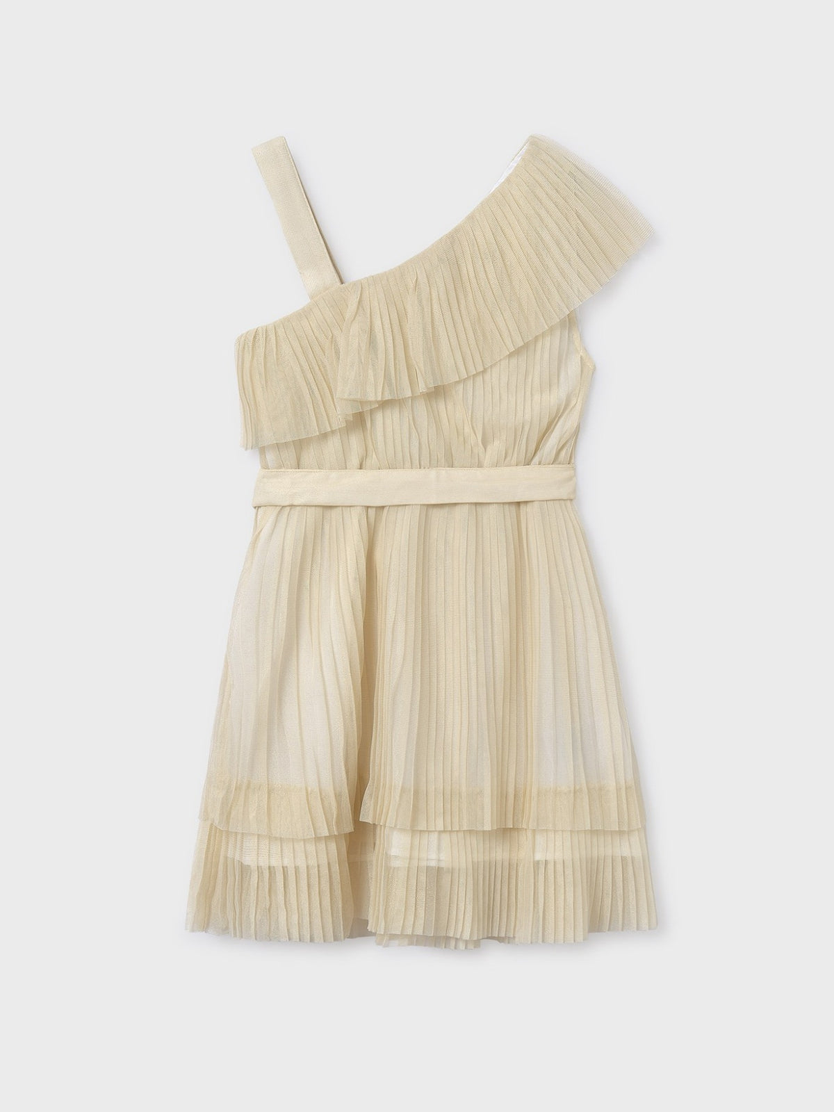 Vestido plissado Champanhe (Dourado)  para Menina - Mayoral