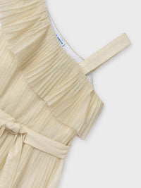 Vestido plissado Champanhe (Dourado)  para Menina - Mayoral