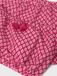 Conj. saia estampada Verm-alarj (Rosa Velho)  para Menina - Mayoral