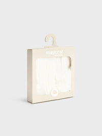 Pack 2 soquetes Natural (Creme / Pérola)  para Bebé Menino - Mayoral