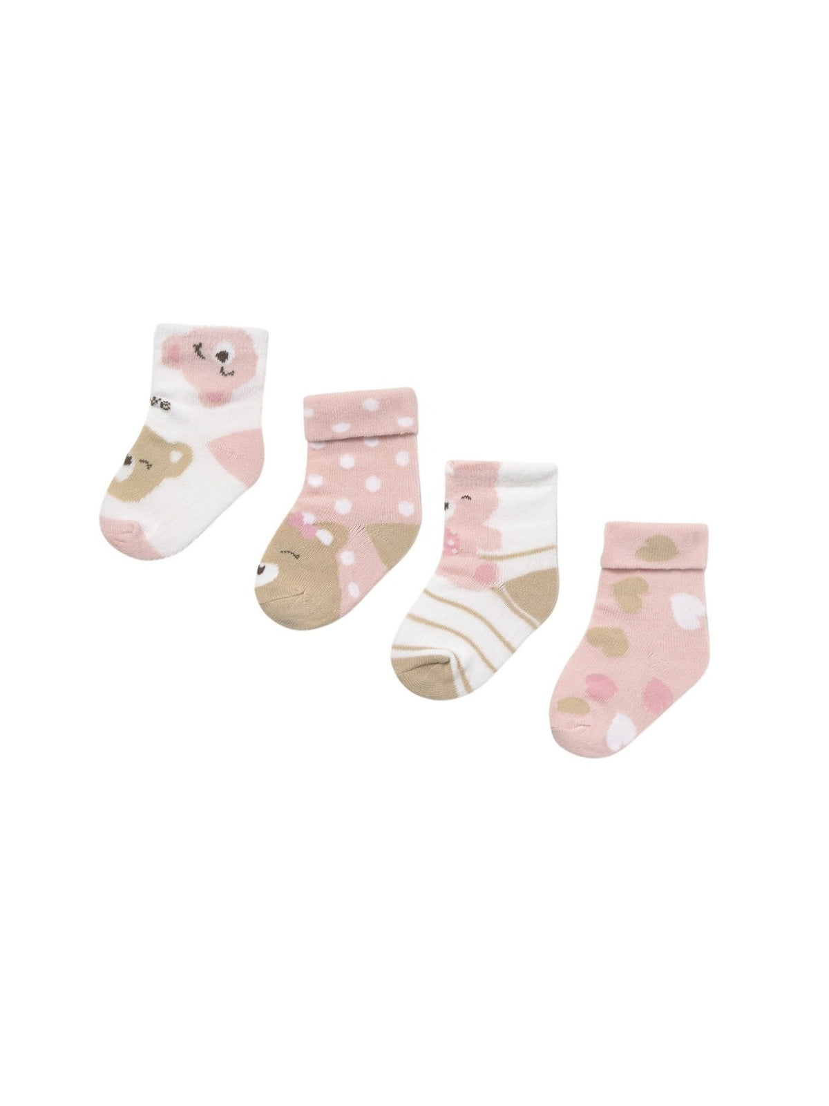 Set 4 soquetes Rosa baby (Rosa Bébé)  para Bebé Menina - Mayoral