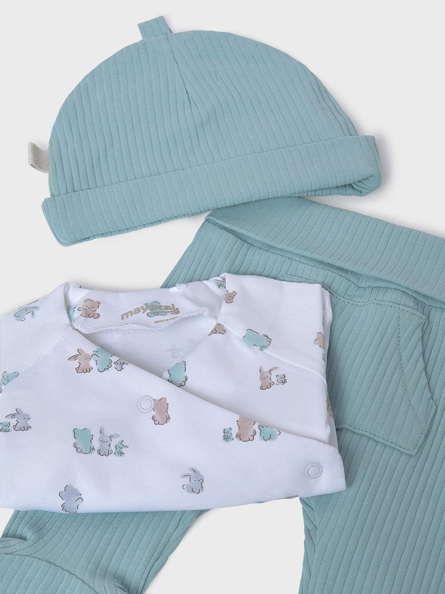 Set prenda babygrow Azul jade (Verde seco)  para Bebé Menino - Mayoral
