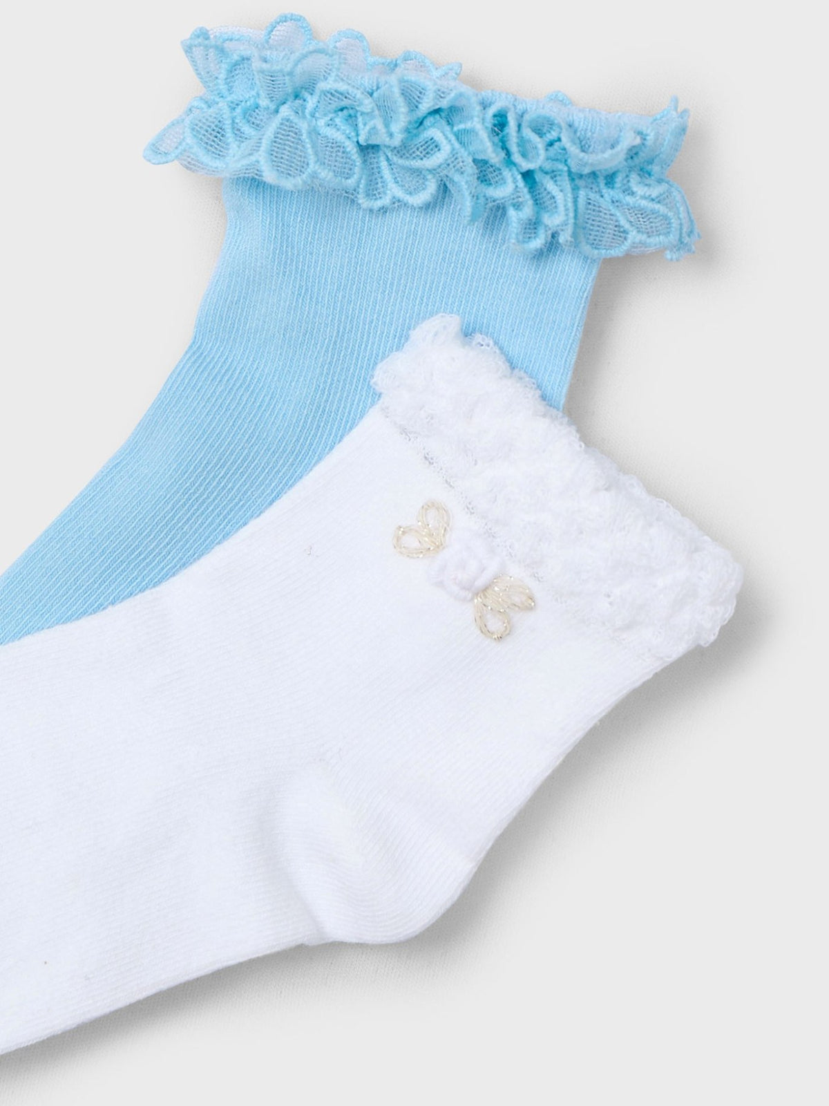 Pack 2 soquetes Azul céu (Celeste)  para Menina - Mayoral