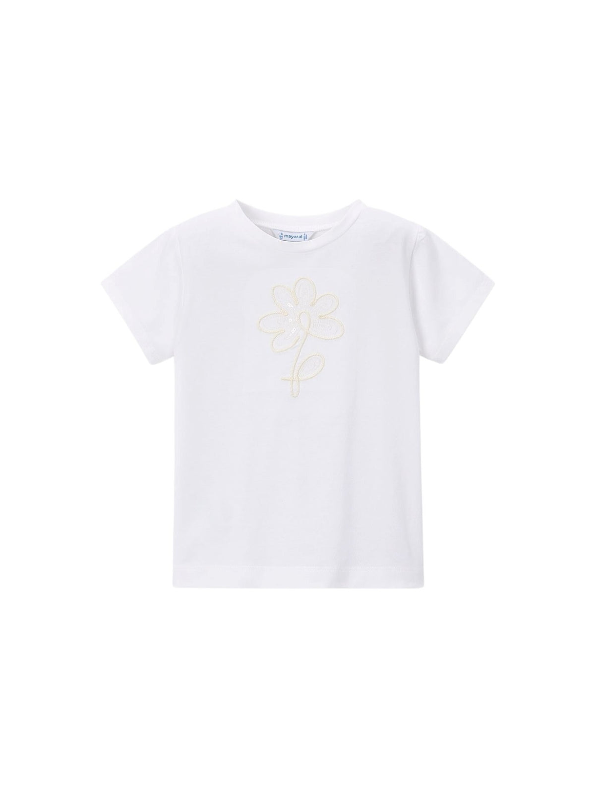 Camiseta básica Branco (Branco)  para Menina - Mayoral