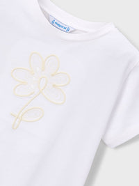 Camiseta básica Branco (Branco)  para Menina - Mayoral