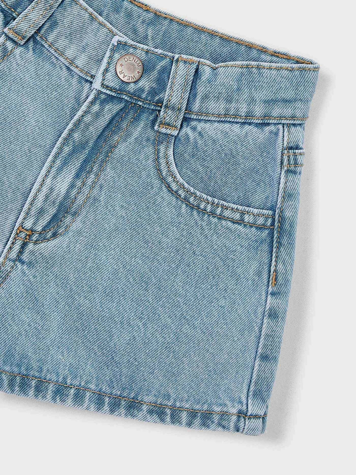 Short ganga básico Claro (Ganga c/ Lavagem)  para Menina - Mayoral