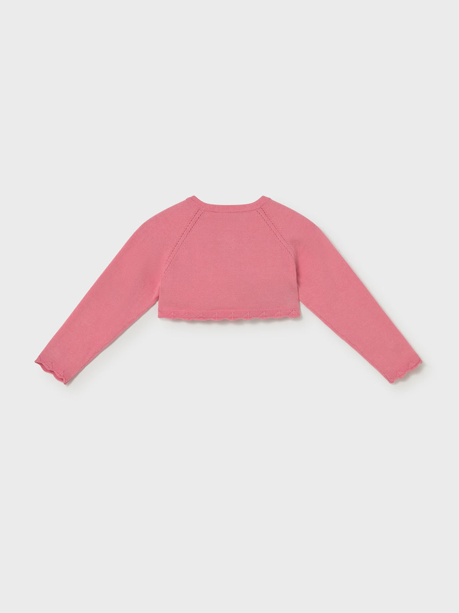 Casaco bolero tricô básico Gerânio (Rosa)  para Bebé Menina - Mayoral