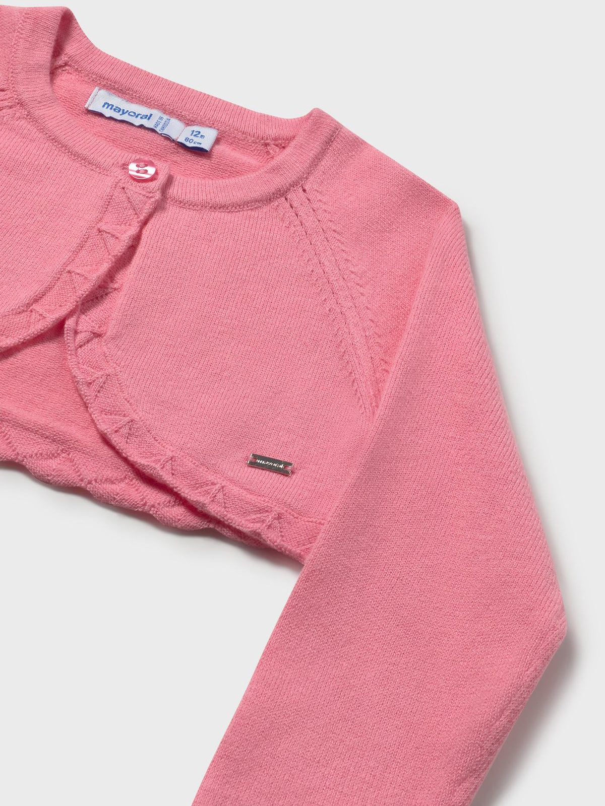 Casaco bolero tricô básico Gerânio (Rosa)  para Bebé Menina - Mayoral