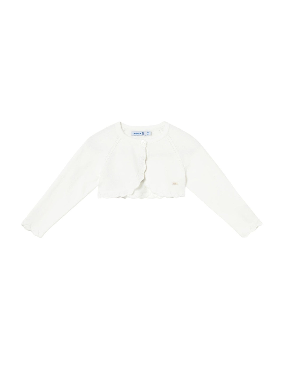 Casaco bolero tricô básico Crú (Creme / Pérola)  para Bebé Menina - Mayoral
