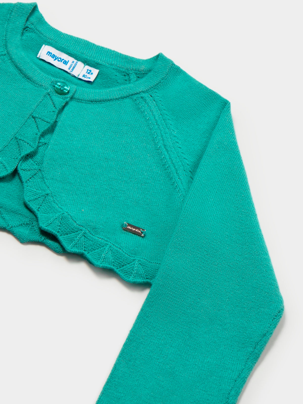 Casaco bolero tricô básico Menta (Verde seco)  para Bebé Menina - Mayoral