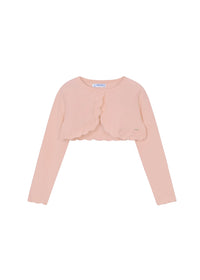 Casaco bolero tricô básico Blossom (Salmão)  para Menina - Mayoral
