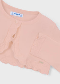 Casaco bolero tricô básico Blossom (Salmão)  para Menina - Mayoral