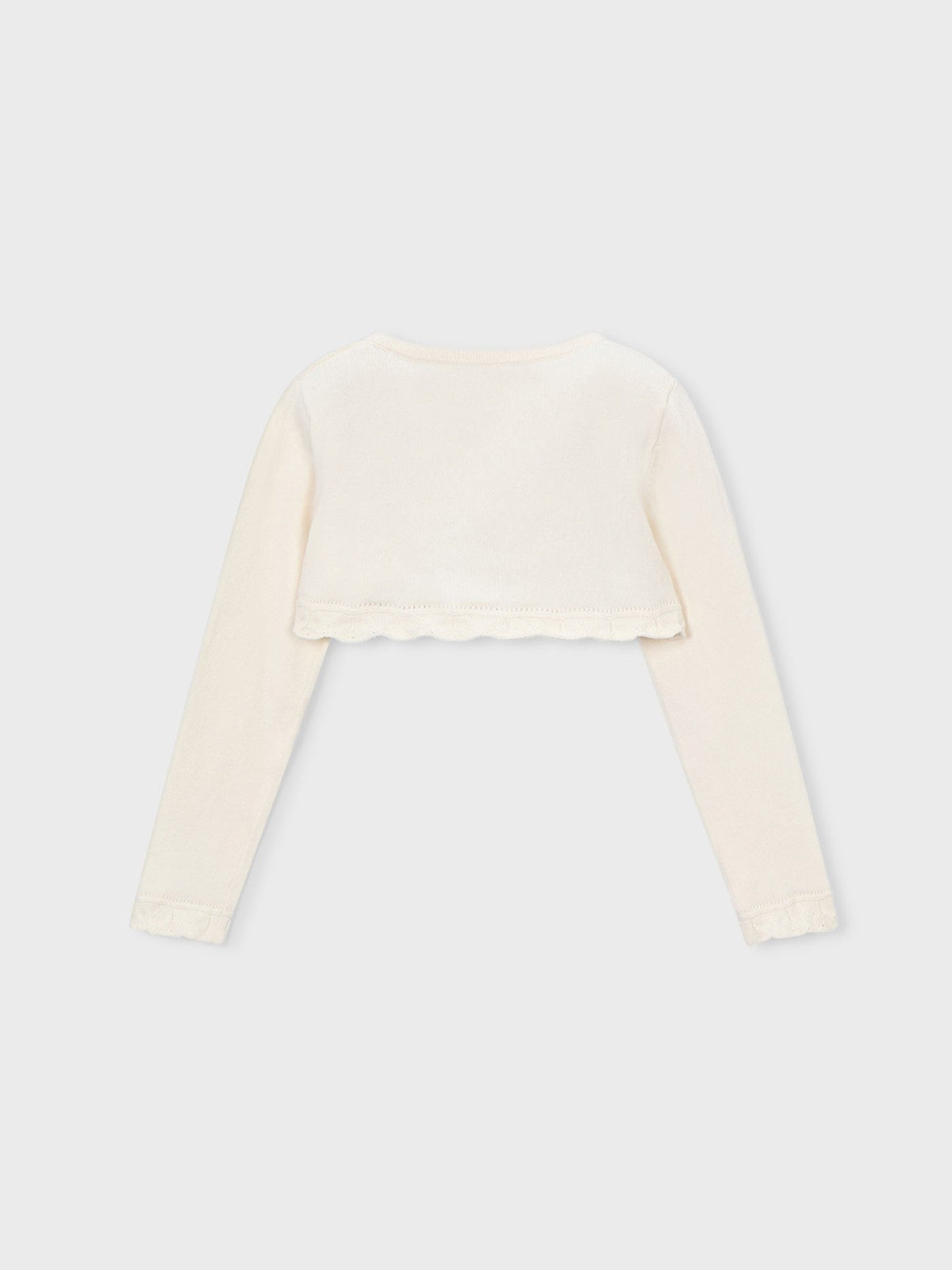 Casaco bolero tricô básico Crú (Creme / Pérola)  para Menina - Mayoral