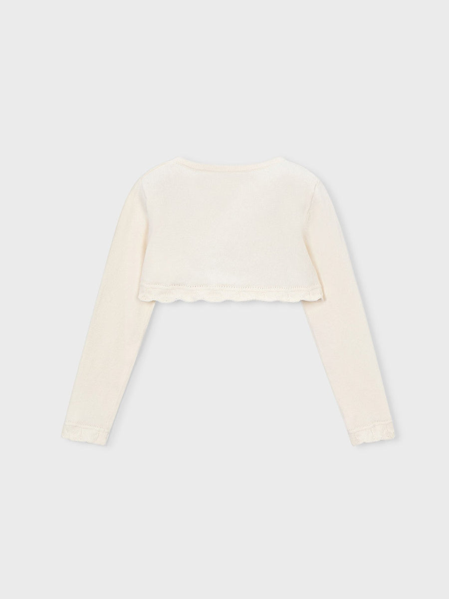 Casaco bolero tricô básico Crú (Creme / Pérola)  para Menina - Mayoral