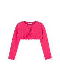 Casaco bolero tricô básico Clavel (Fúcsia)  para Menina - Mayoral