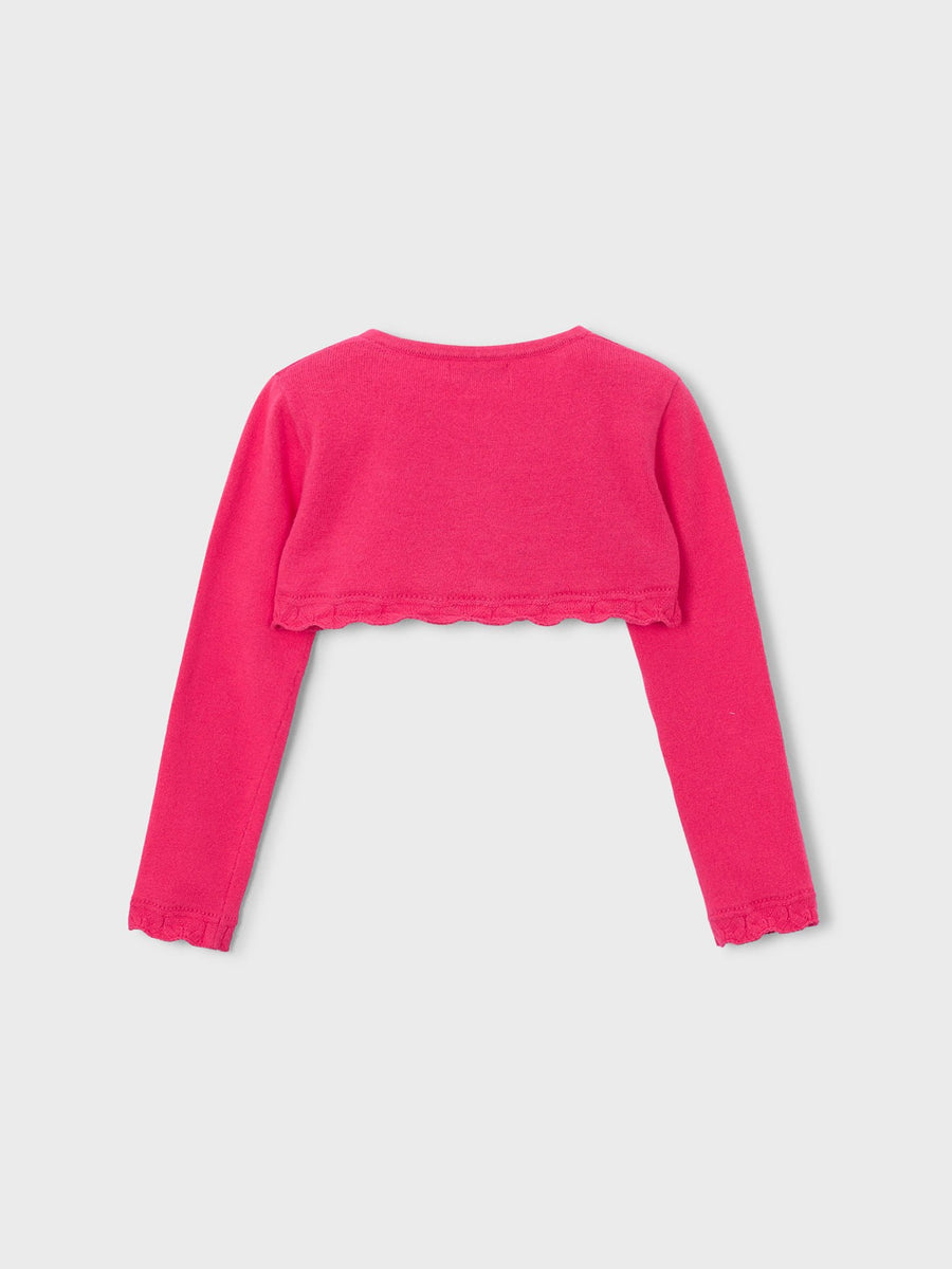 Casaco bolero tricô básico Clavel (Fúcsia)  para Menina - Mayoral