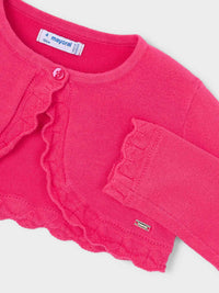 Casaco bolero tricô básico Clavel (Fúcsia)  para Menina - Mayoral