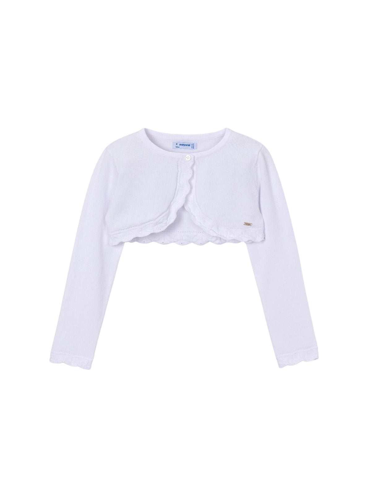 Casaco bolero tricô básico Branco (Branco)  para Menina - Mayoral