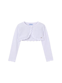Casaco bolero tricô básico Branco (Branco)  para Menina - Mayoral