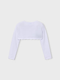 Casaco bolero tricô básico Branco (Branco)  para Menina - Mayoral