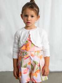 Casaco bolero tricô básico Branco (Branco)  para Menina - Mayoral