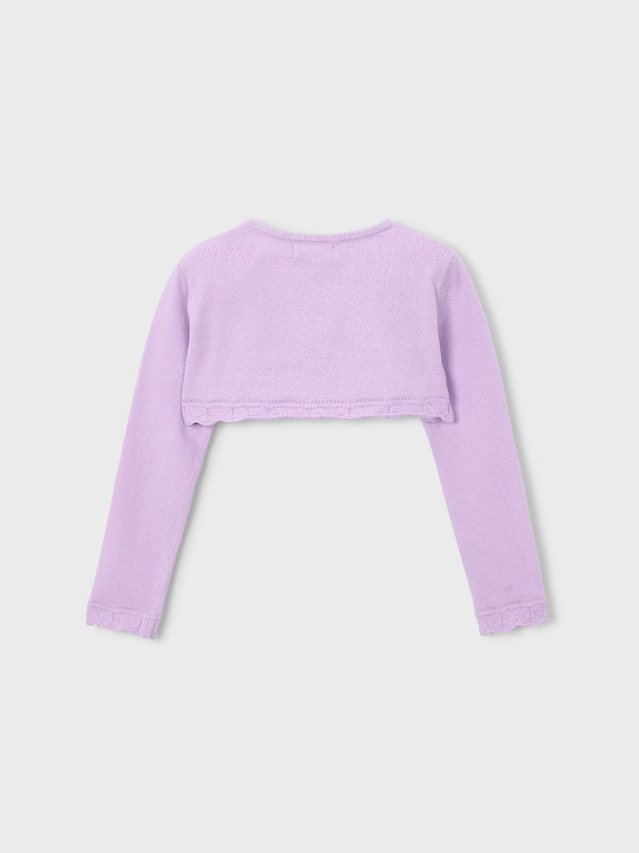 Casaco bolero tricô básico Rosa malva (Lilás)  para Menina - Mayoral